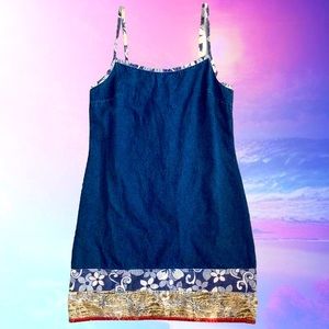 Vintage Y2K Denim Hawaiian Dress